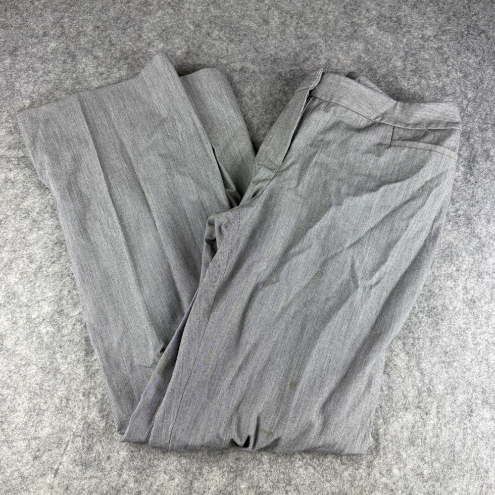 Halogen Taylor Fit Gray Micro Stripe Wide Leg Dress Pants Womens Size 8